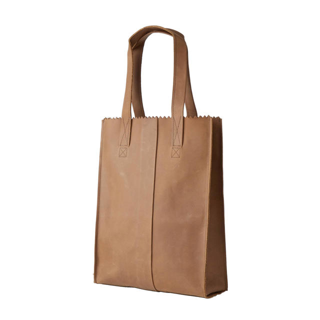 verzonden Horzel Parel MYOMY leren shopper My Paper Bag bruin | wehkamp