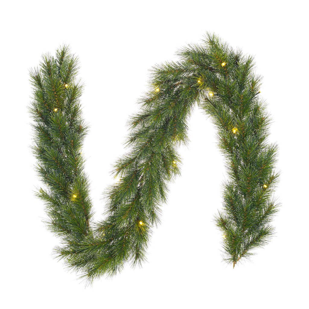 Black Box kerst guirlande Glendon LED (180 cm), Groen met een witte kern