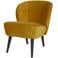 WOOOD Sara Fauteuil - Velvet - Oker - 59x71x70