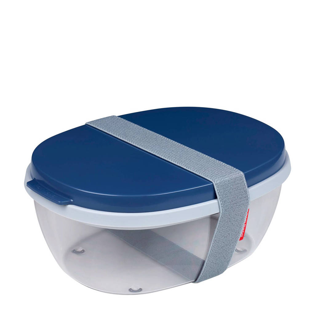 Mepal Ellipse saladebox (3-delig), Donkerblauw