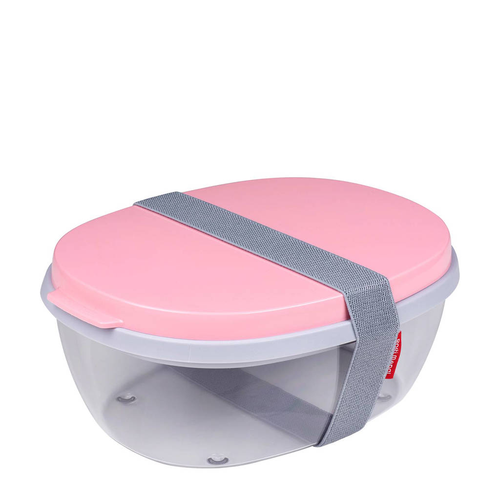 Mepal Ellipse saladebox (3-delig), Roze