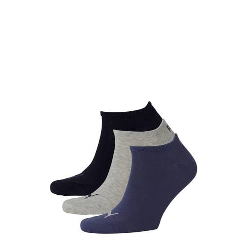 Puma sokken - set van 3 donkerblauw/grijs/zwart
