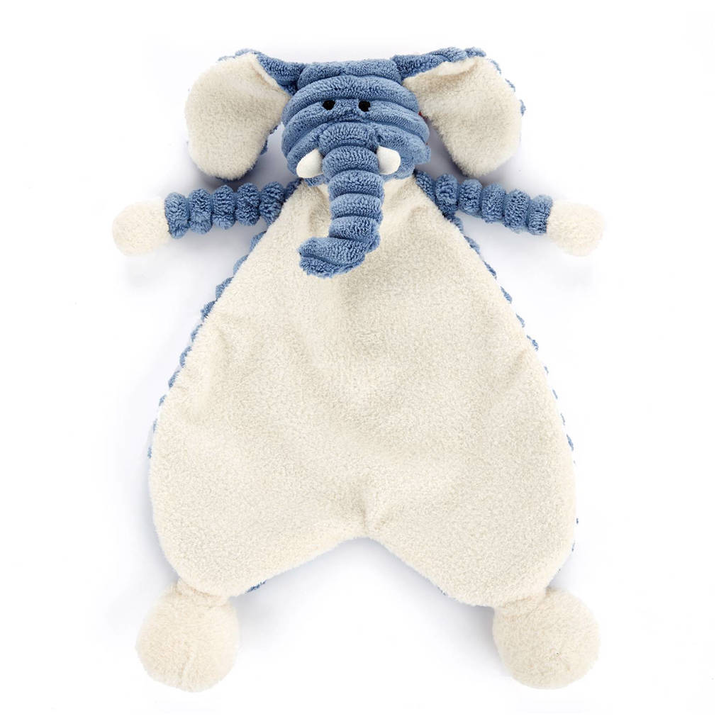 Jellycat Cordy Roy baby olifant knuffeldoekje, Blauw