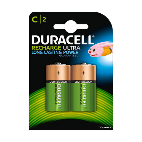 Duracell Recharge Ultra C Batterijen 2 Stuks duracell kopen in de aanbieding