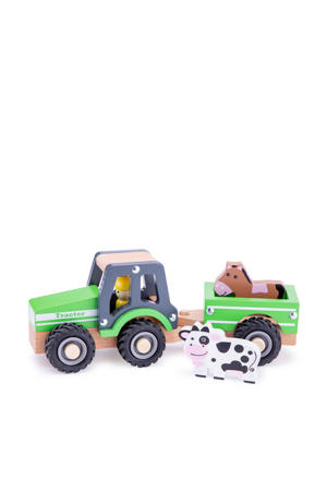  tractor met aanhanger en dieren