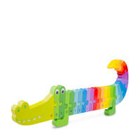 New Classic Toys houten alfabet puzzel krokodil