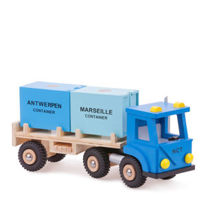  vrachtwagen met 2 containers
