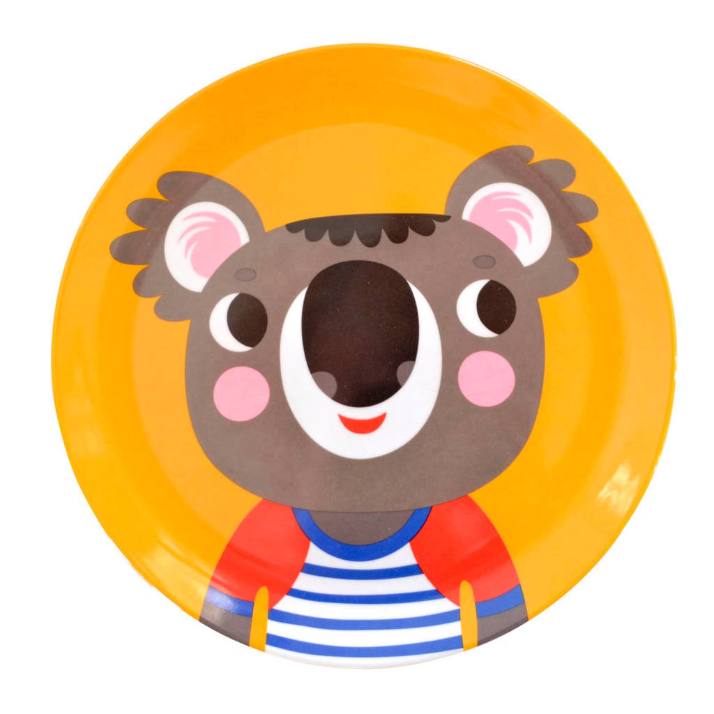 Petit Monkey plat bord (Ø20,3 cm), Geel