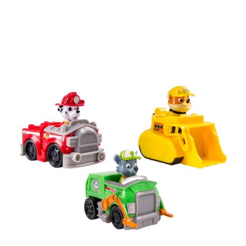 Paw Patrol Rescue Racers Marshal Rubble Rocky paw patrol kopen in de aanbieding