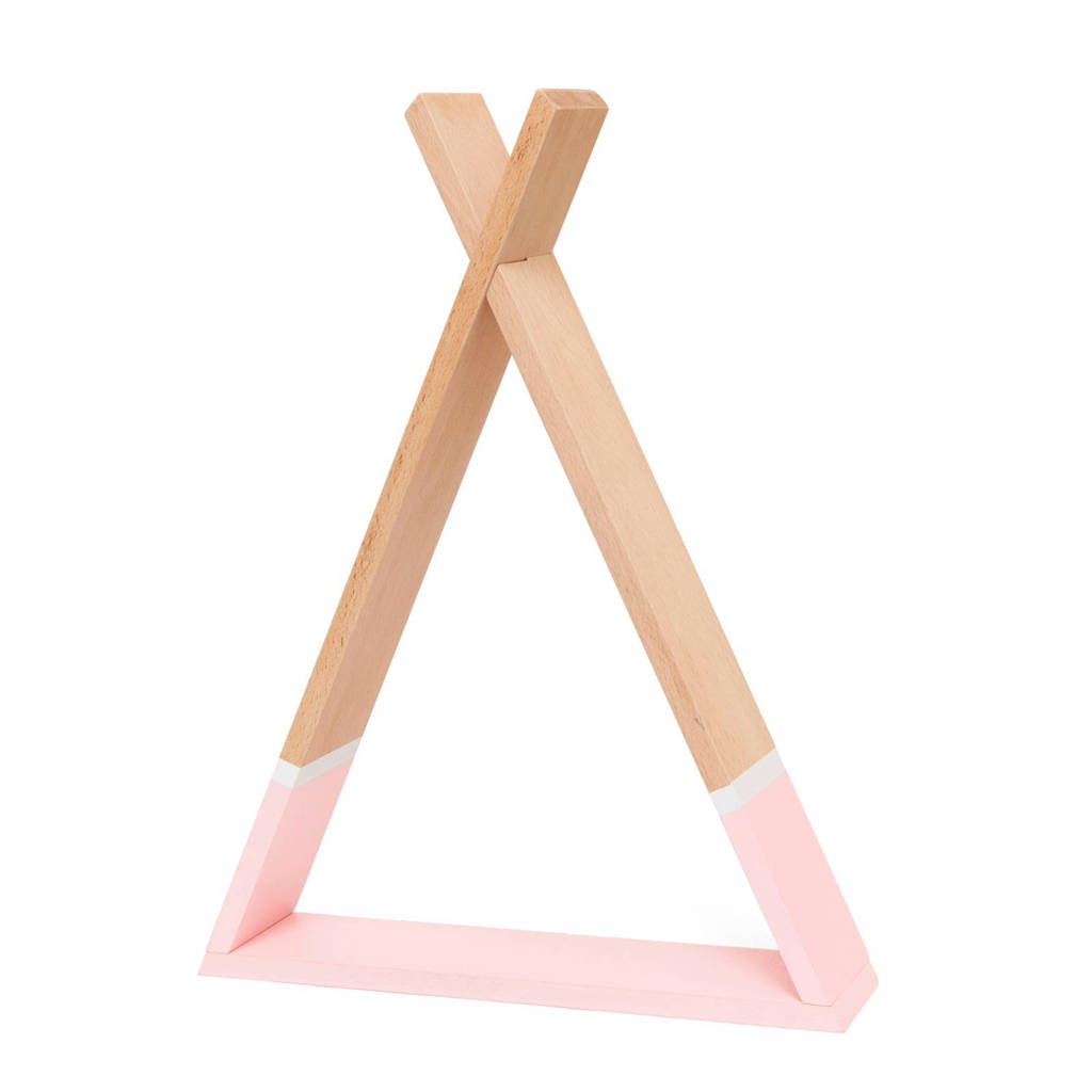 Petit Monkey wandplank (30x39 cm), Roze