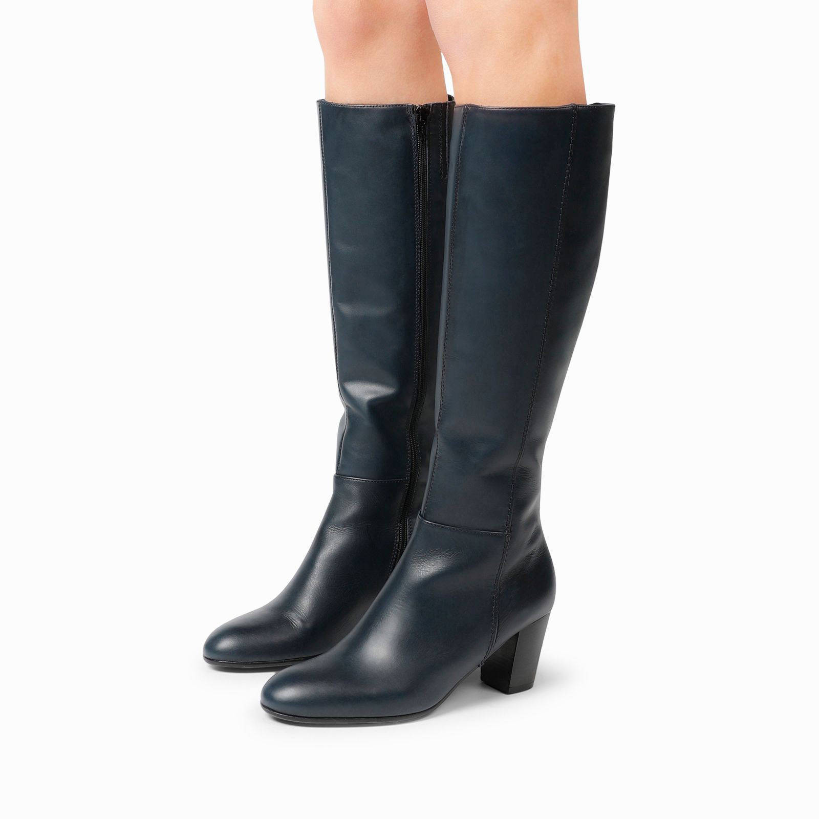 blauwe laarzen smalle schacht