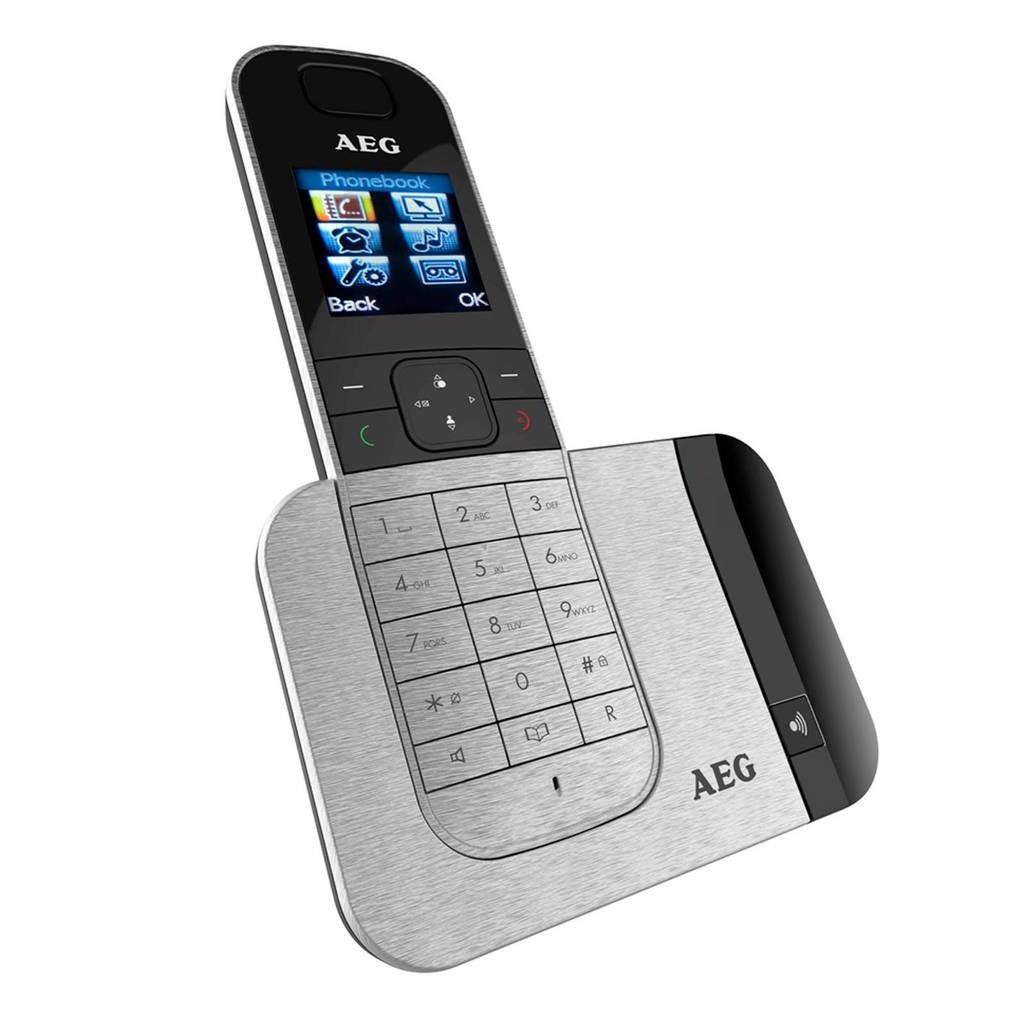 AEG Voxtel D570 Single huistelefoon, Zilver/zwart