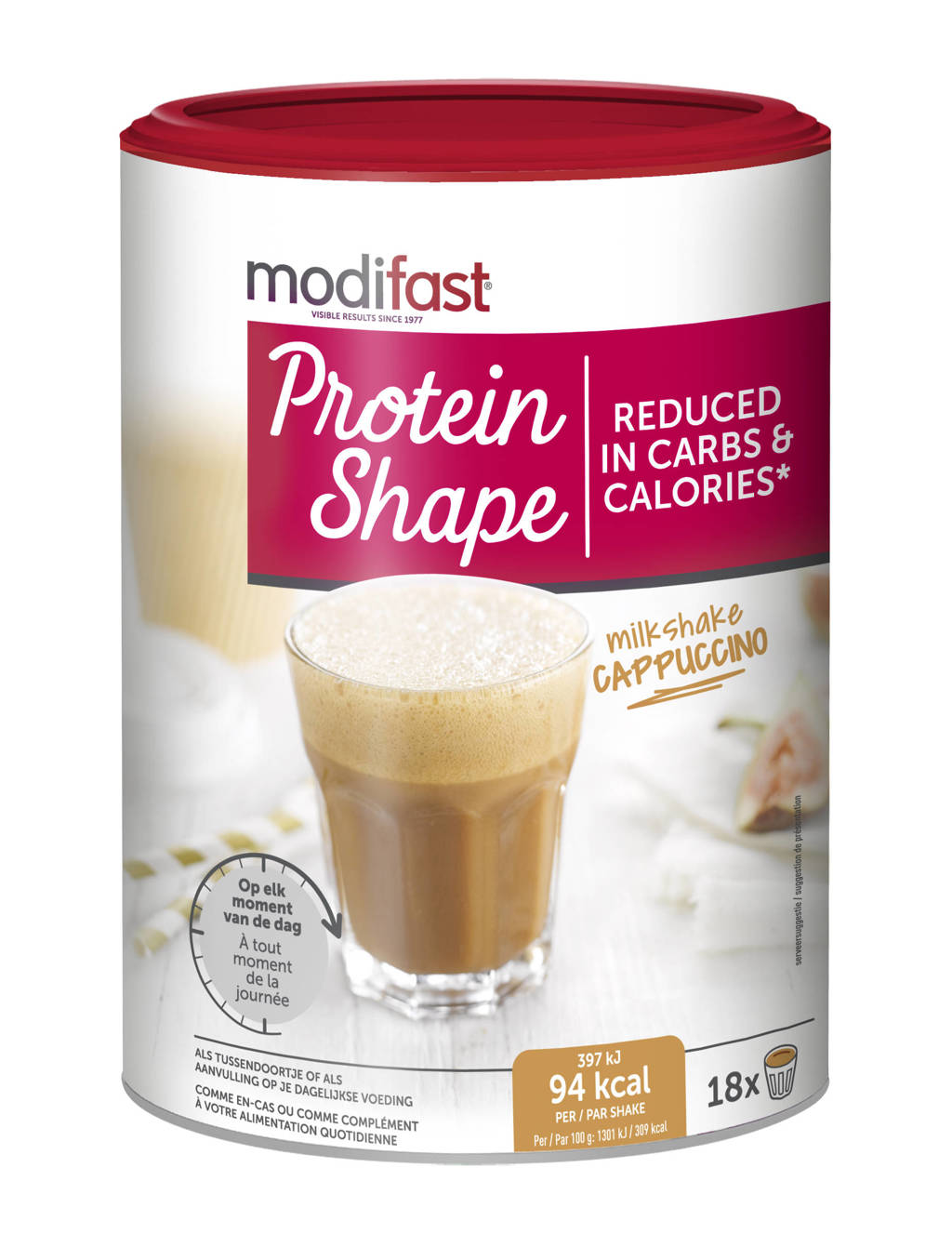 Modifast PS Milkshake Cappuccino - 1 blik 540 gram