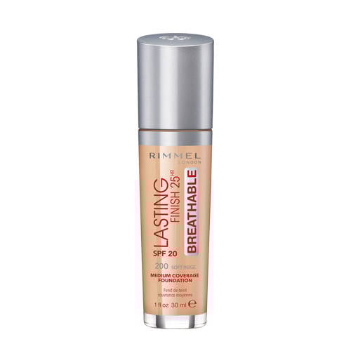 Rimmel London Lasting Finish Breathable Foundation Soft Beige rimmel london kopen in de aanbieding