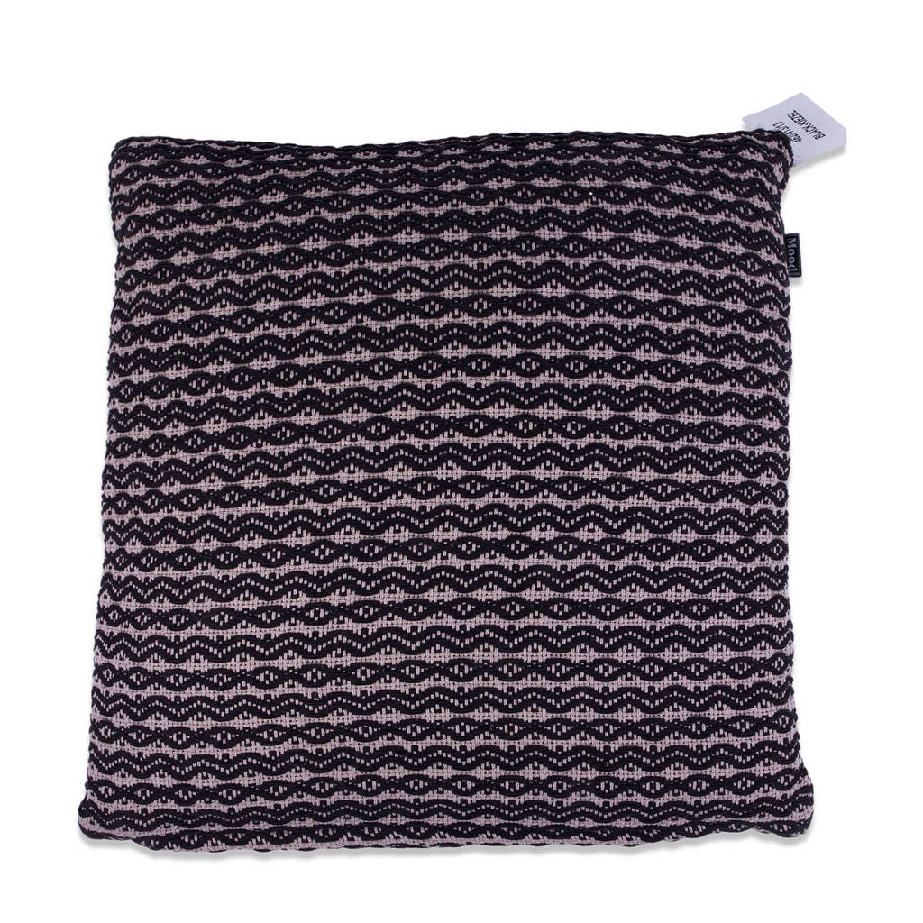 Mood collection sierkussenhoes Golf (50x50 cm), Zwart/kiezel