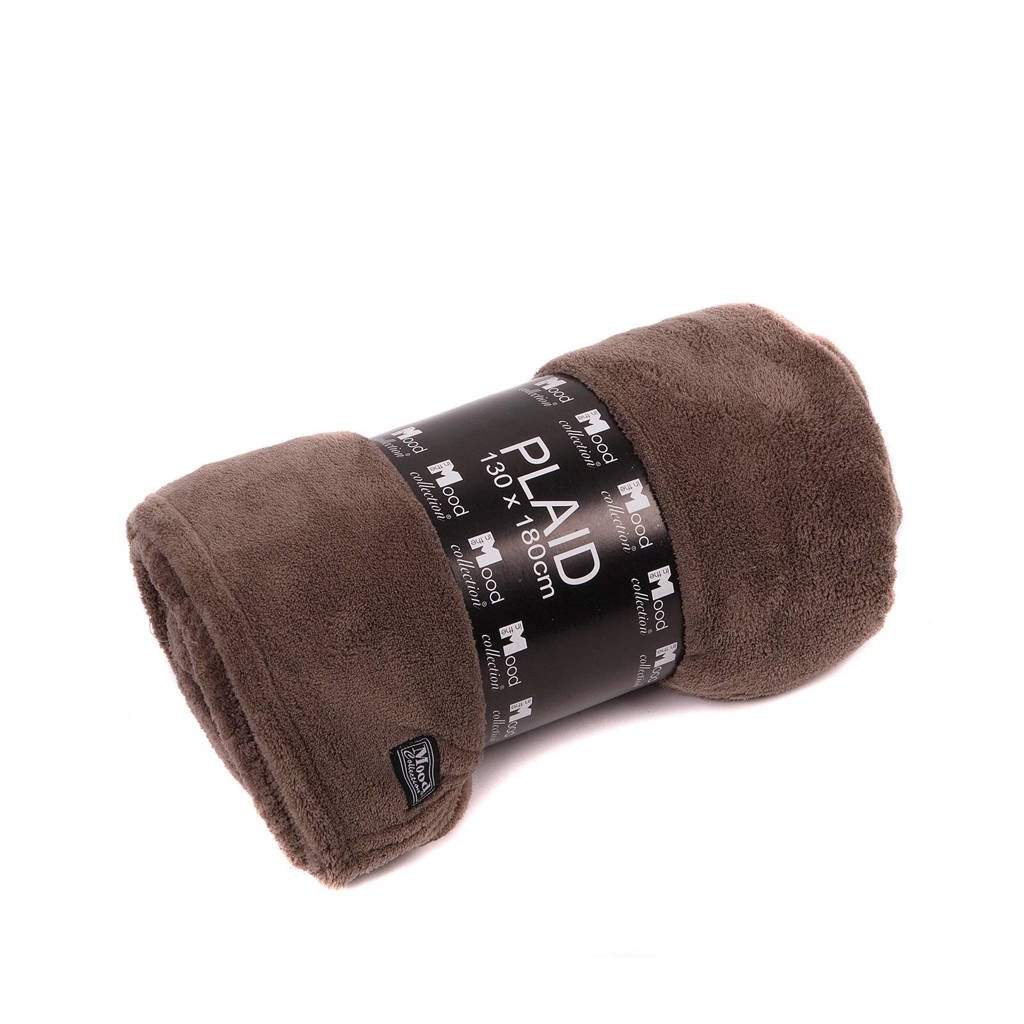 In the Mood collection plaid Fleece (130x180 cm), Bruin