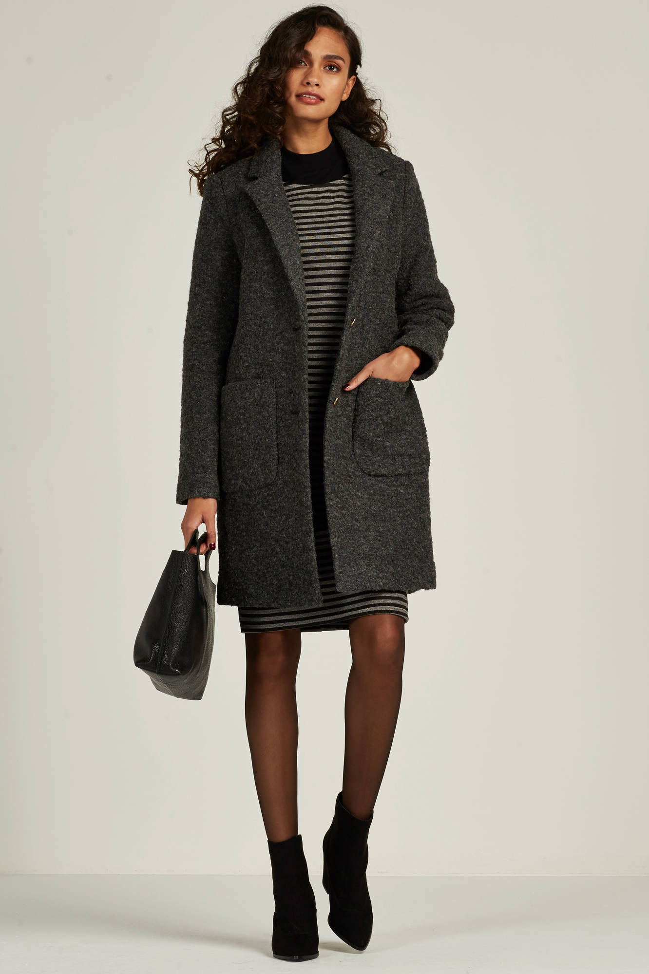 edc Women wollen bouclé coat | wehkamp edc Women wollen bouclé coat | wehkamp