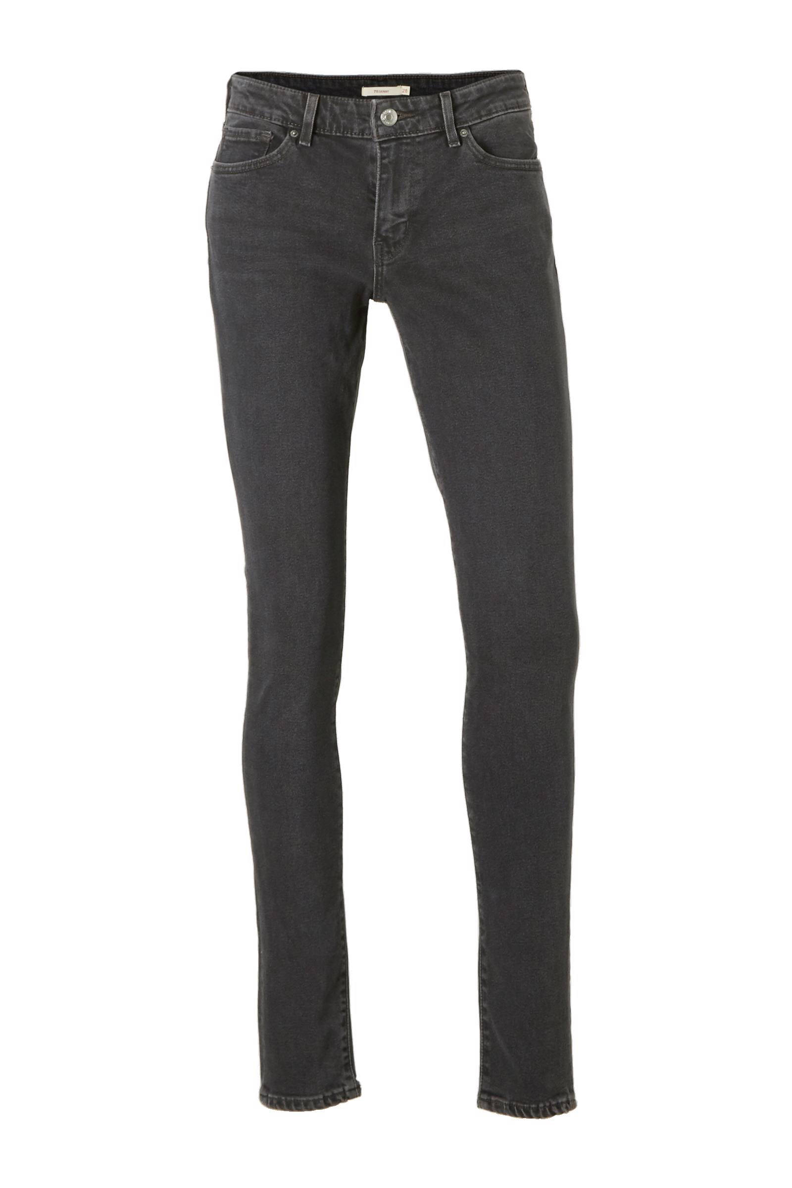 levi's 711 black skinny jeans