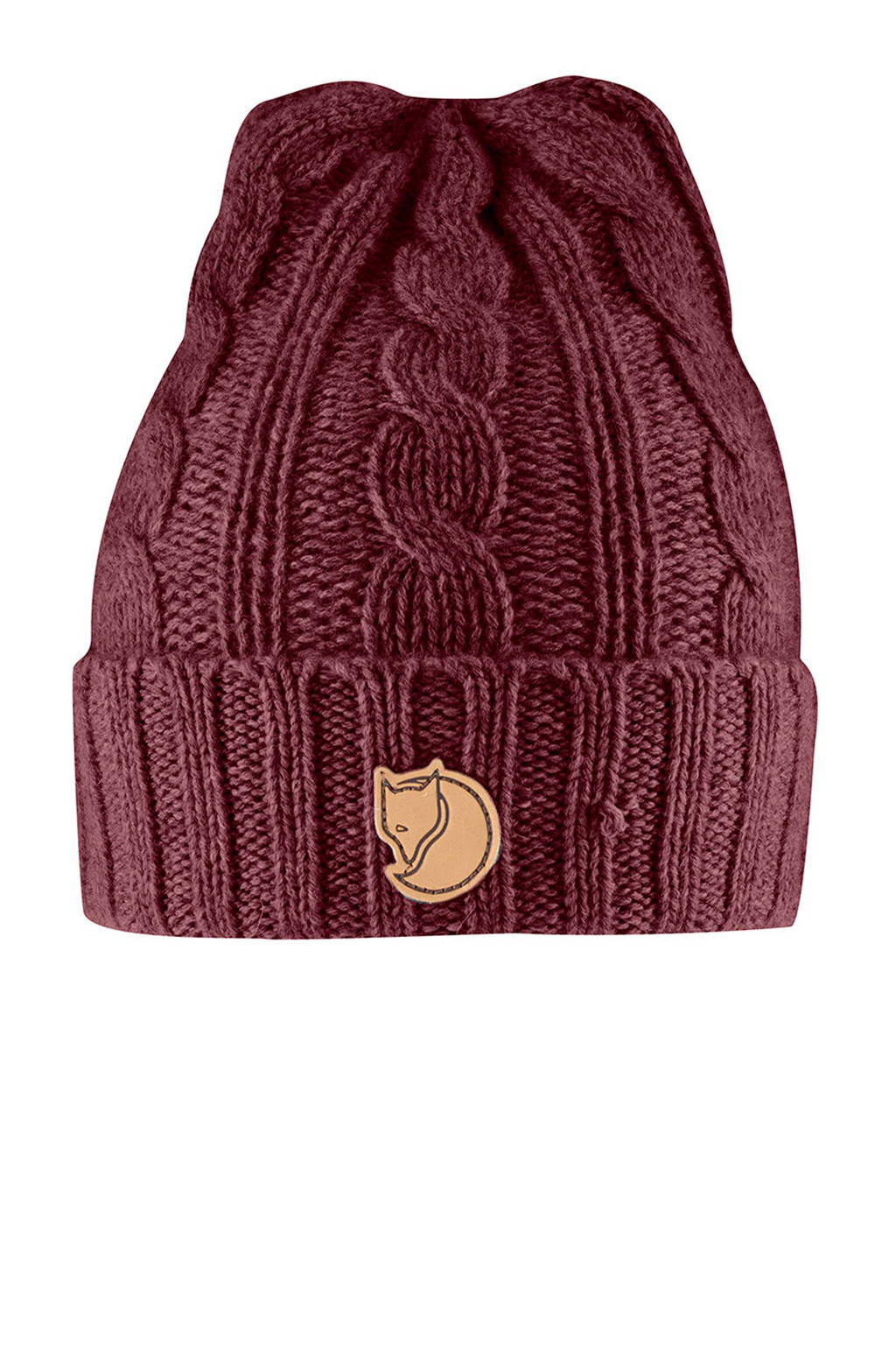 Fjällräven muts met wol, Donkerrood