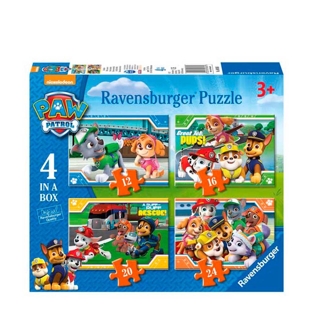 Paw Patrol 4-in-1 legpuzzel 24 stukjes