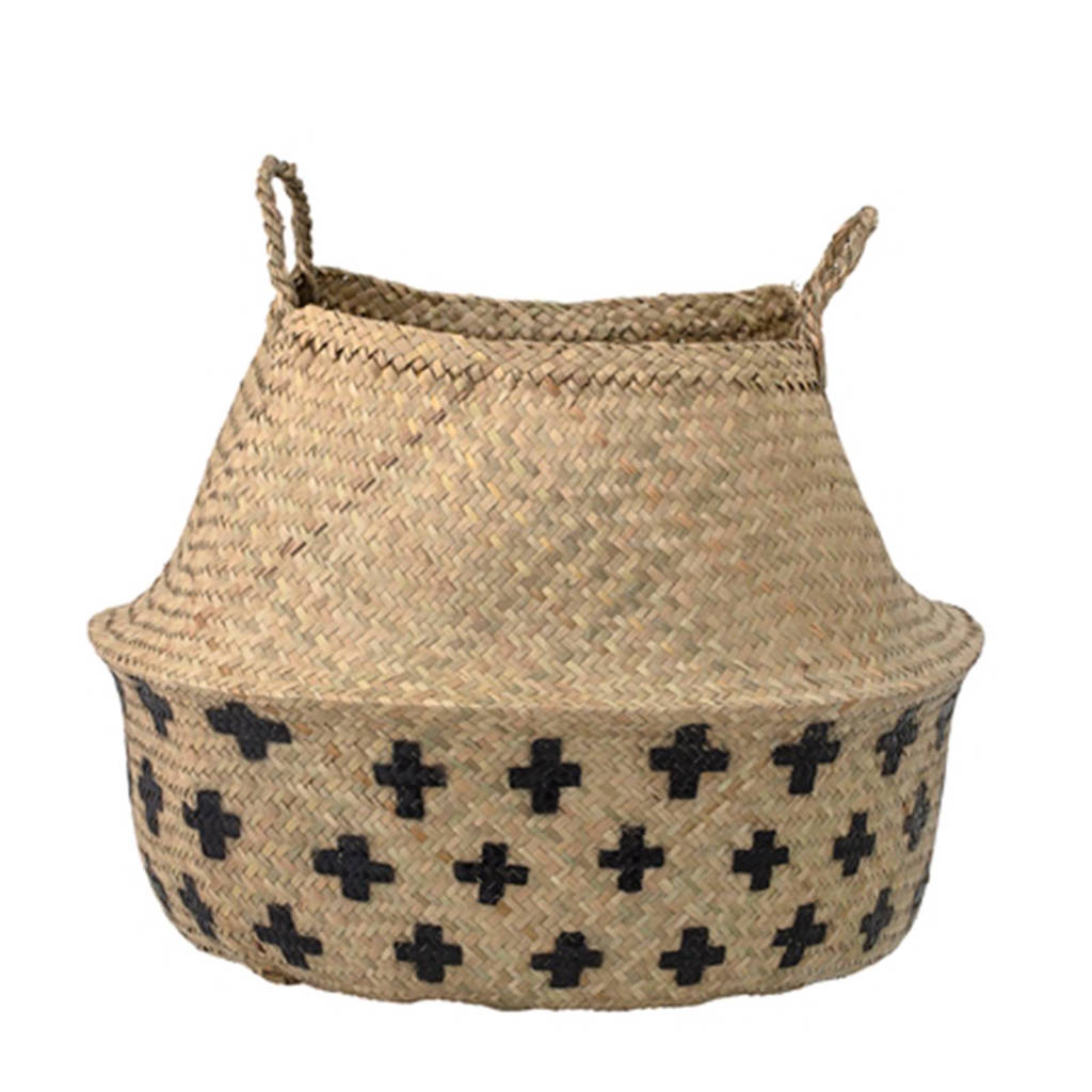 Bloomingville Kids opbergmand, natuur/zwart