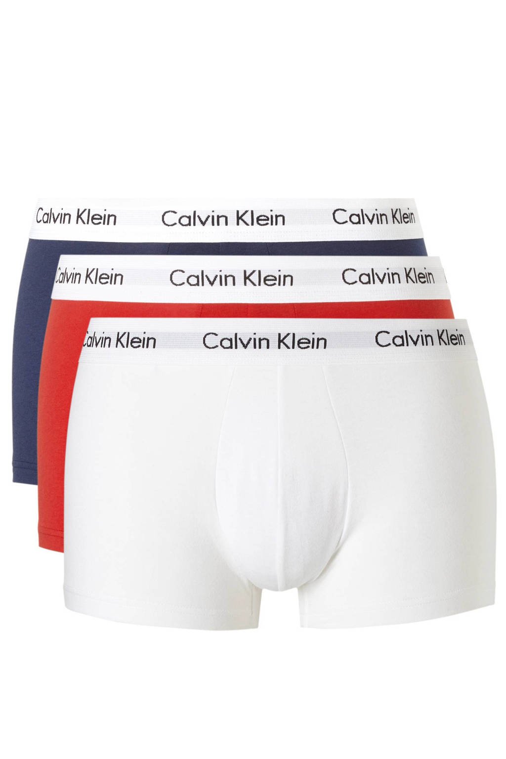 CALVIN KLEIN UNDERWEAR boxershort (set van 3), Rood/wit/blauw