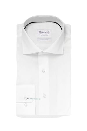 slim fit strijkvrij overhemd - mouwlengte 7 extra lang