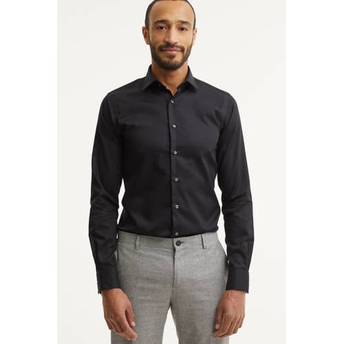 Michaelis slim fit strijkvrij overhemd - mouwlengte 7 extra lang afbeelding