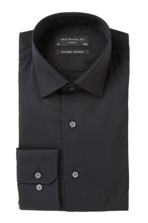 slim fit strijkvrij overhemd - mouwlengte 7 extra lang