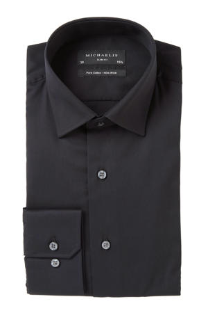 slim fit strijkvrij overhemd - mouwlengte 7 extra lang