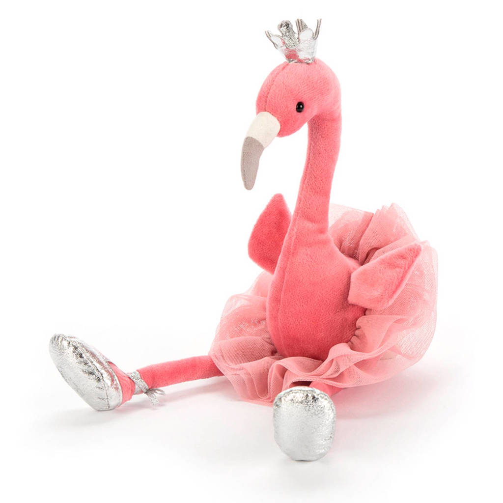 Jellycat Fancy flamingo knuffel 34 cm