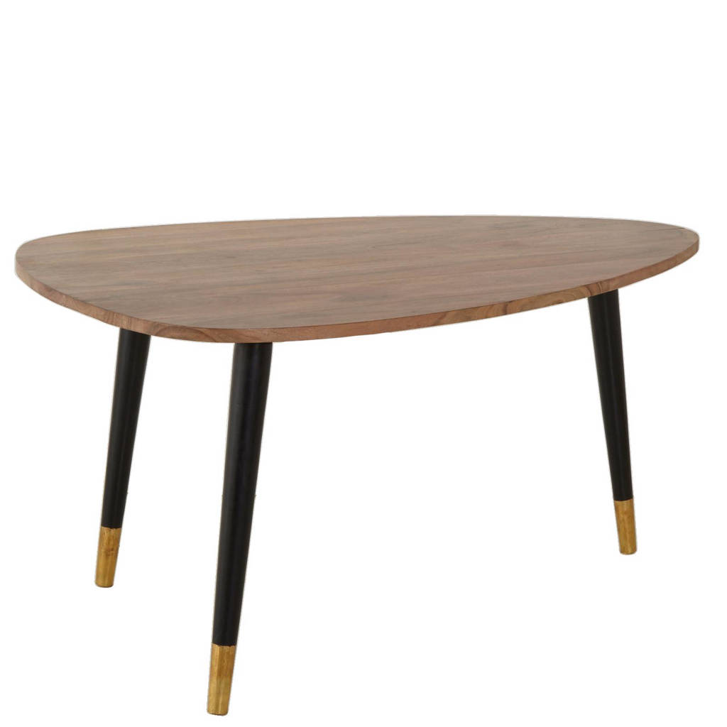 whkmp's own salontafel, bruin/zwart/goud