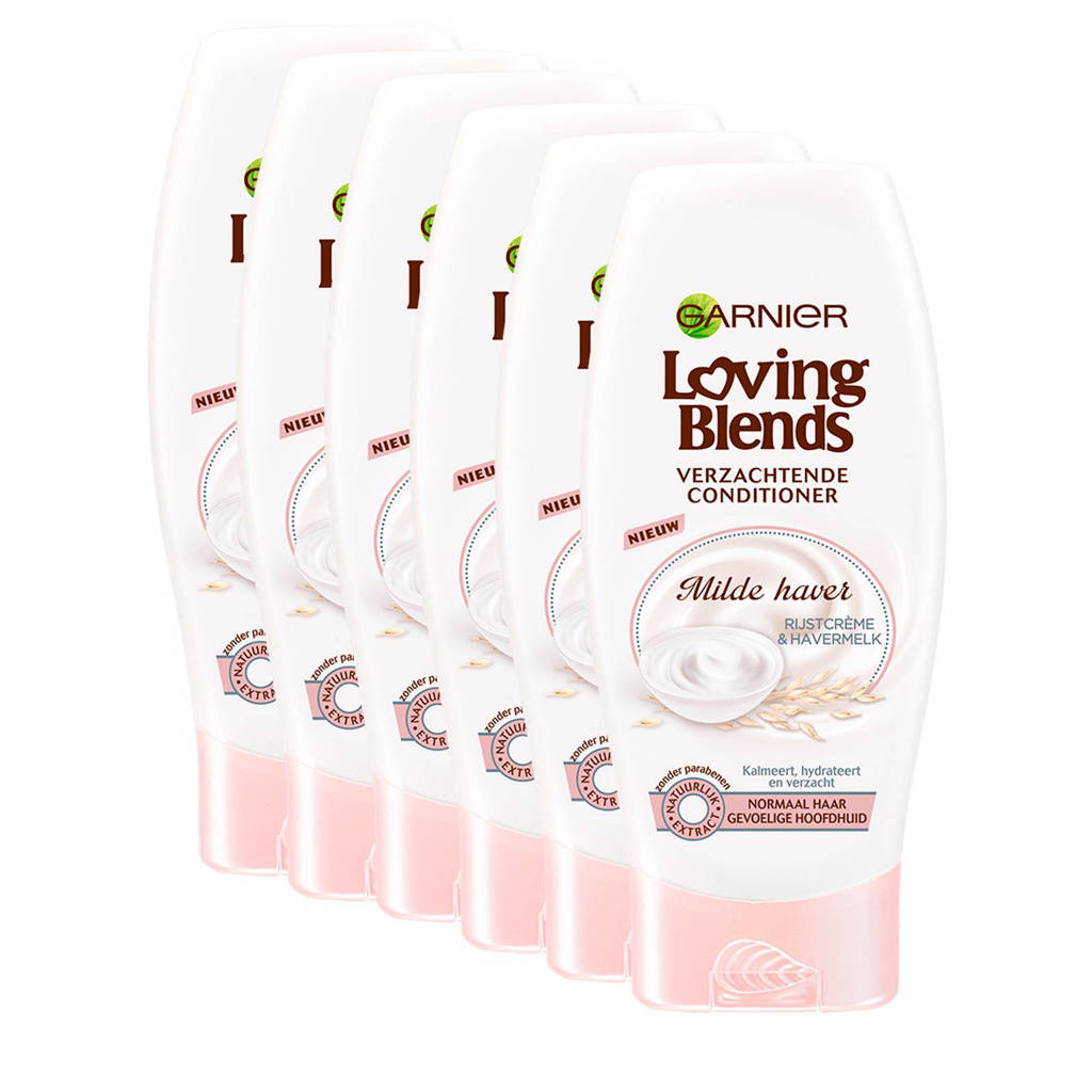 Garnier Loving Blends Milde Haver Crèmespoeling - 6x 200 ml multiverpakking