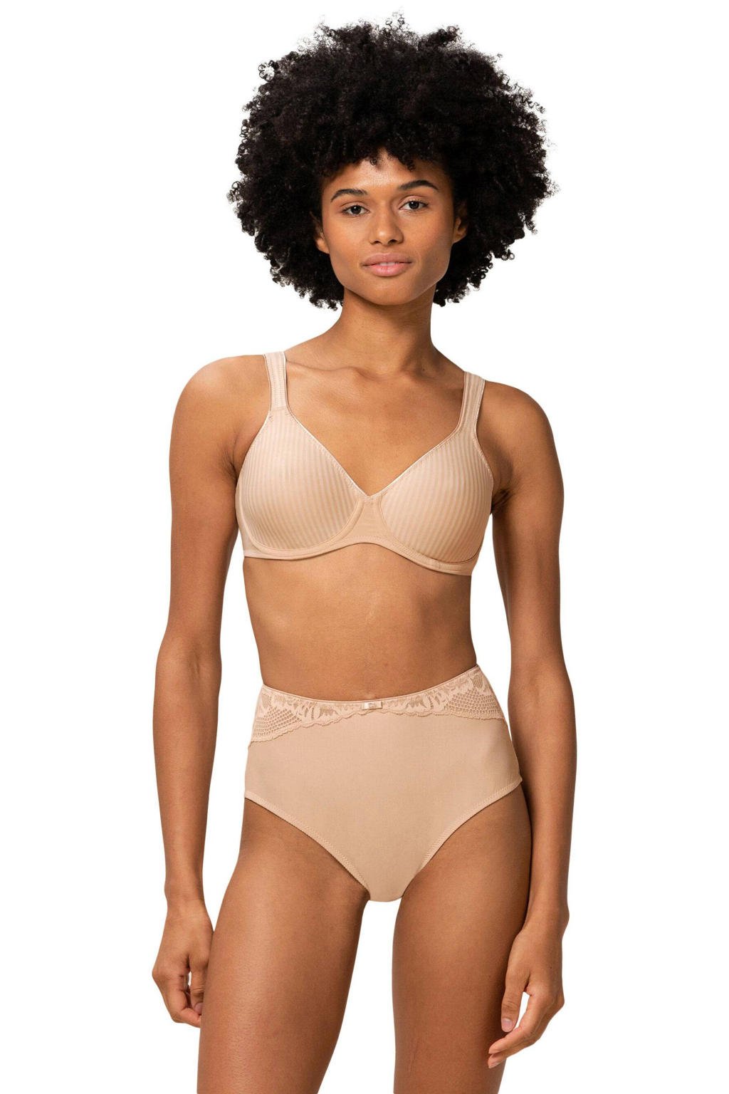 Triumph niet-voorgevormde beugelbh Modern Soft+Cotton lichtbeige