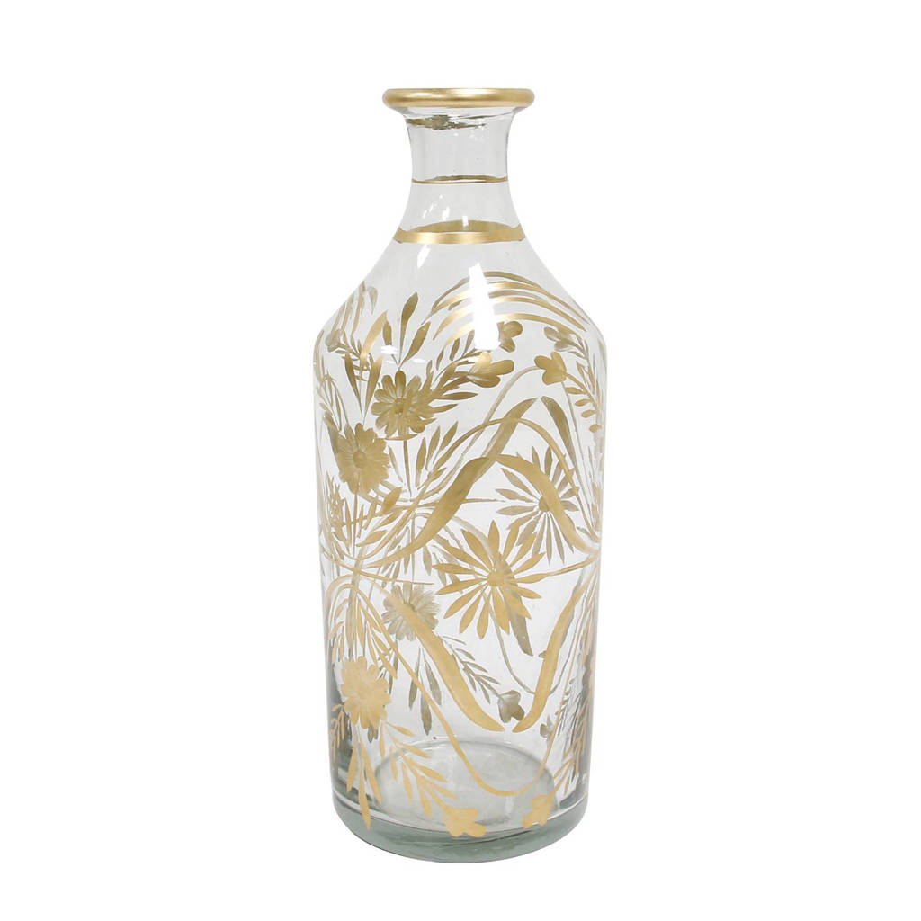 HKliving vaas, transparant/goud