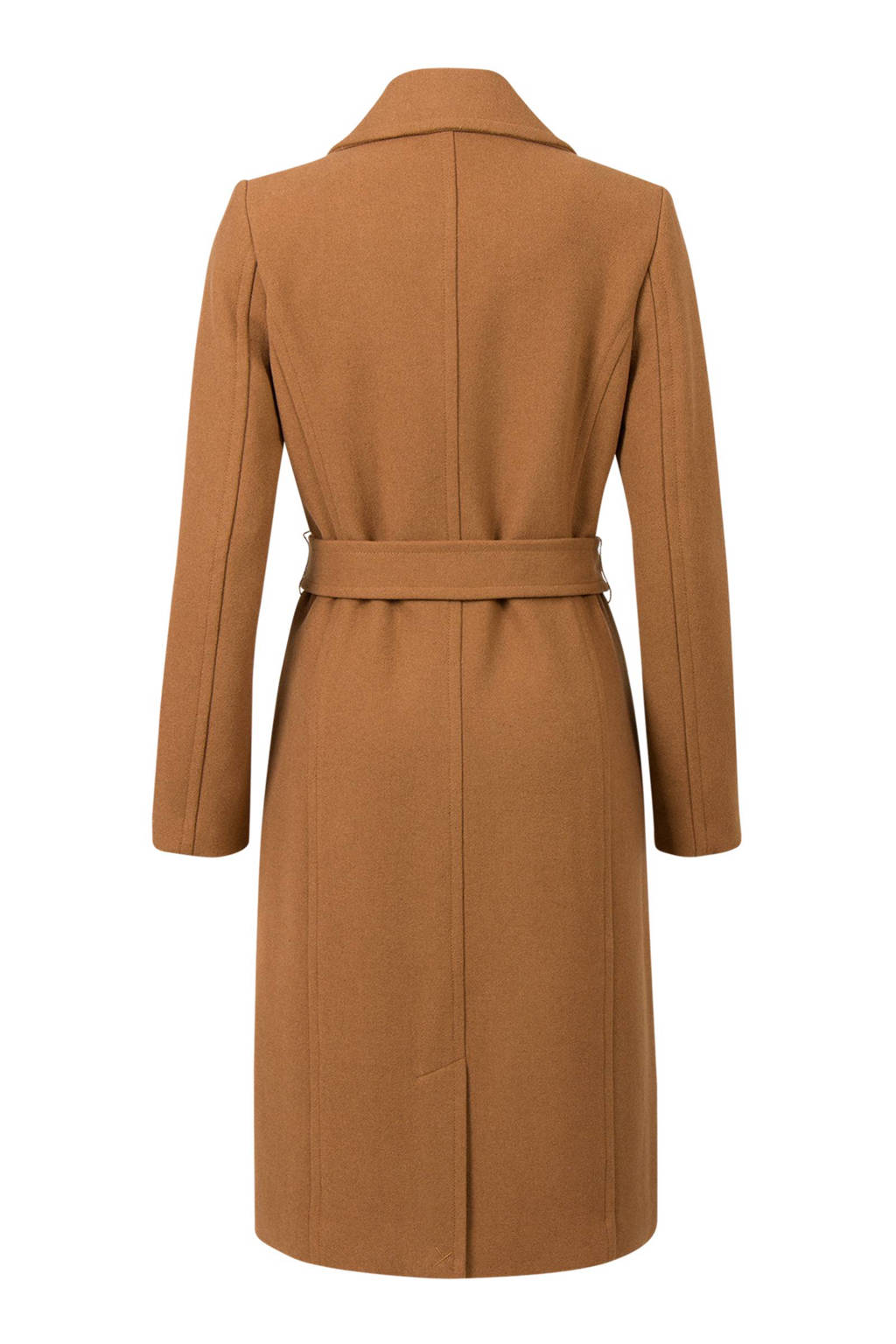 Promiss Camel Coat Met Wol Wehkamp