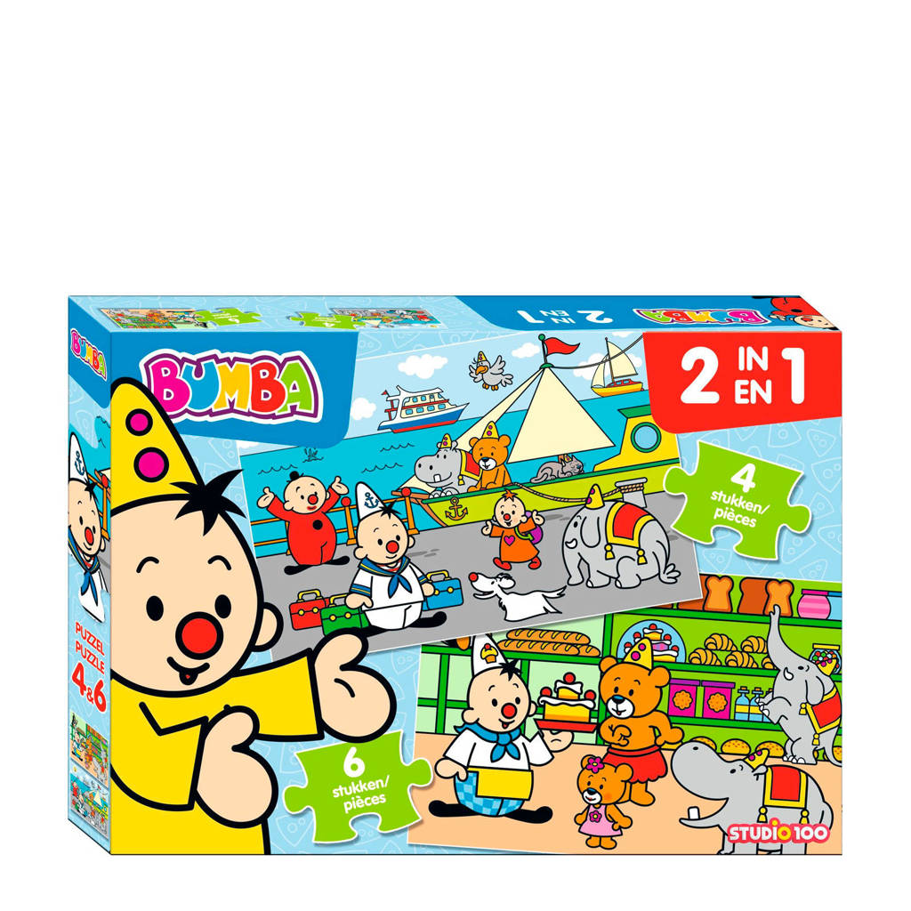 Studio 100 Bumba 2-in-1 houten vormenpuzzel 10 stukjes