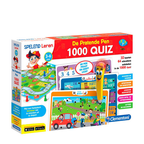 Clementoni Leerspel Prat Pen 1000 Quiz clementoni kopen in de aanbieding