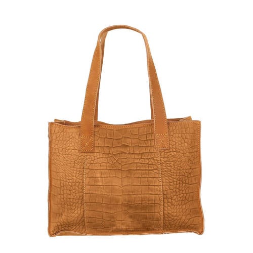 Chabo Bags Barca Croco Leren Schoudertas chabo bags kopen in de aanbieding