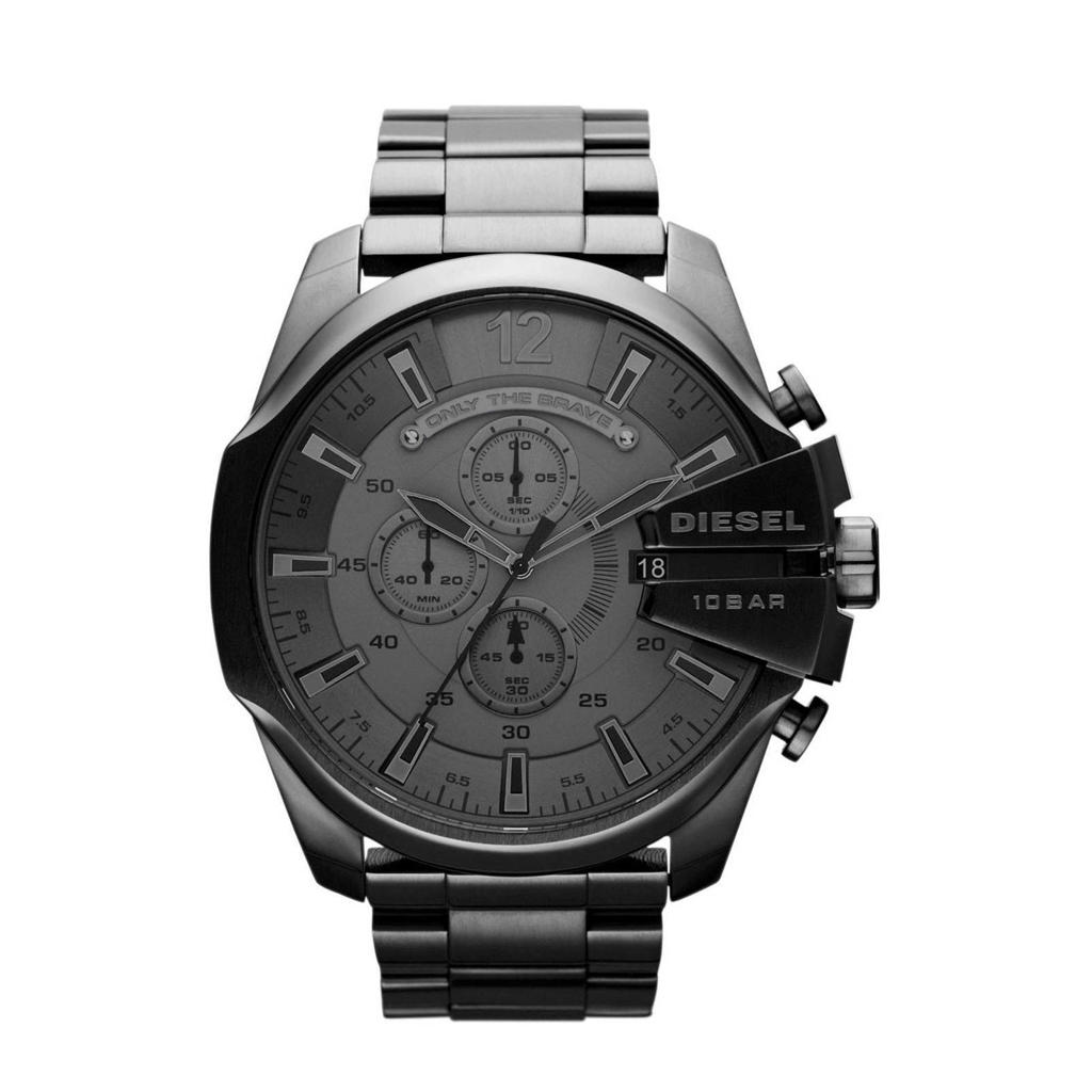 Diesel horloge DZ4282 Mega Chief grijs wehkamp