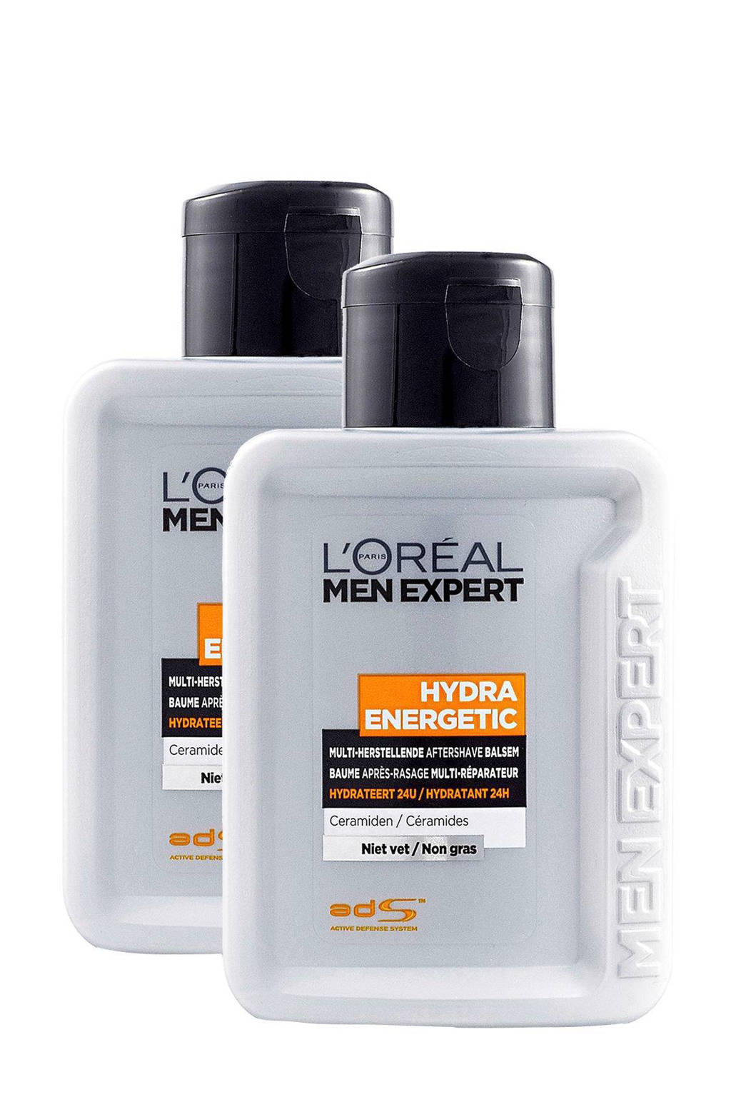L'Oréal Paris Men Expert 24-uurs Hydraterende after shave balsem - 2 x 100 ml 2 stuks