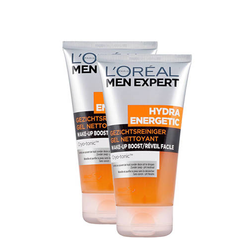 Loreal Paris Men Expert Hydra Energetic Reinigingsgel 2 X 150 Ml loreal kopen in de aanbieding