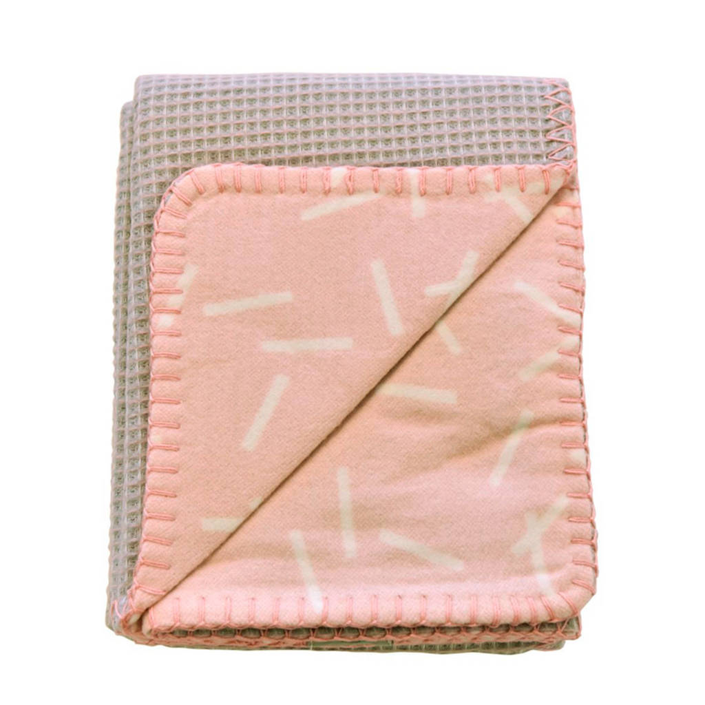 Lodger Dreamer baby ledikantdeken 110 x 140 cm honeycomb blush, Blush