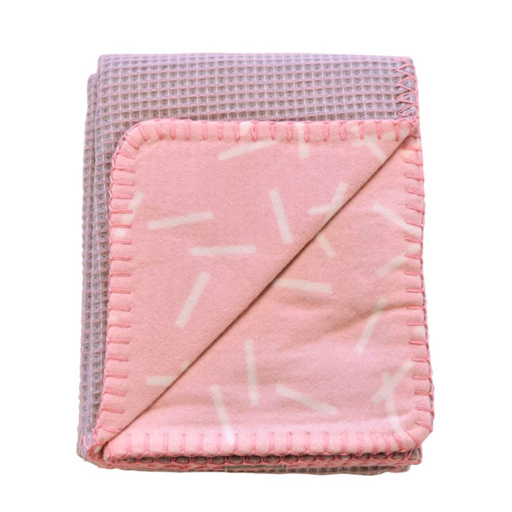 Lodger Dreamer baby wiegdeken 70 x 95 cm honeycomb blush, Blush