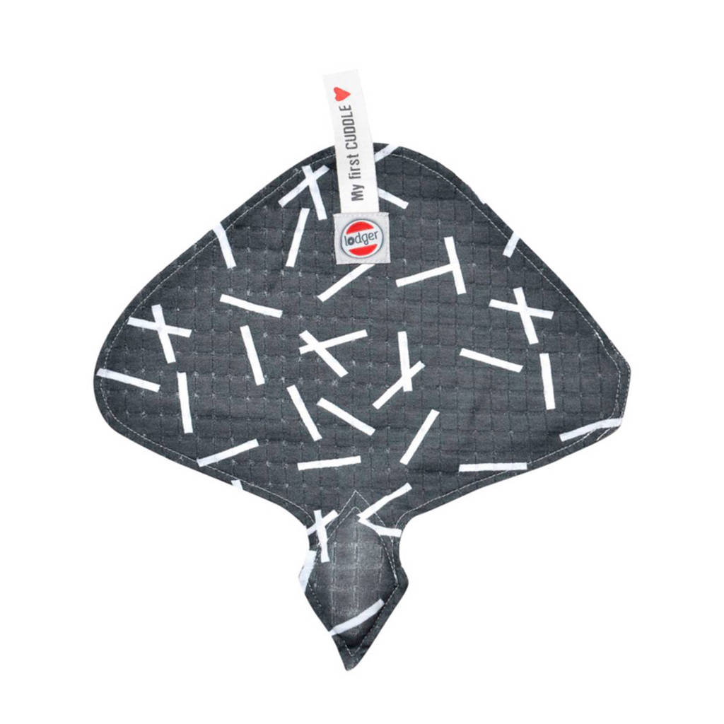 Lodger Cuddler speendoekje sprinkle carbon knuffeldoekje, Carbon