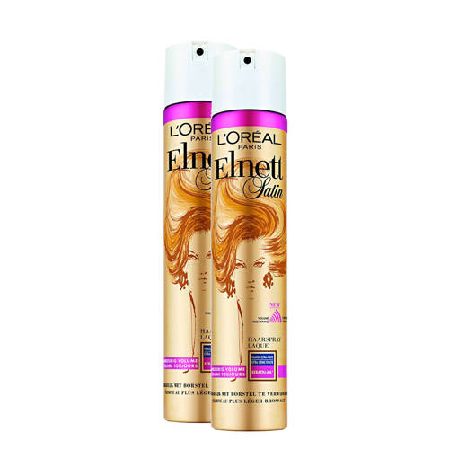 Loreal Paris Elnett Satin Volume Haarspray 2 X 400 Ml loreal kopen in de aanbieding