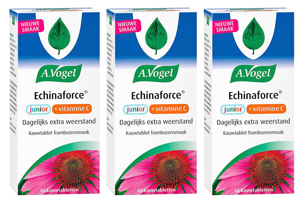 A.Vogel Echinaforce Junior vitamine C + Q10 kauwtabletten 3 x 40 stuks