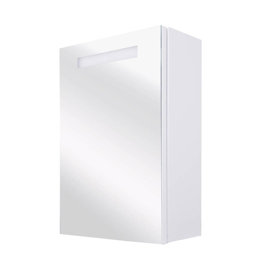 Differnz Elba spiegelkast inclusief LED 76x69cm, Wit