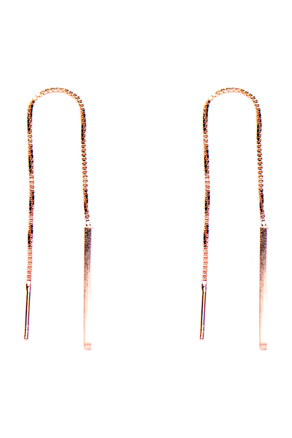 Karma zilveren oorhangers, Rose goud