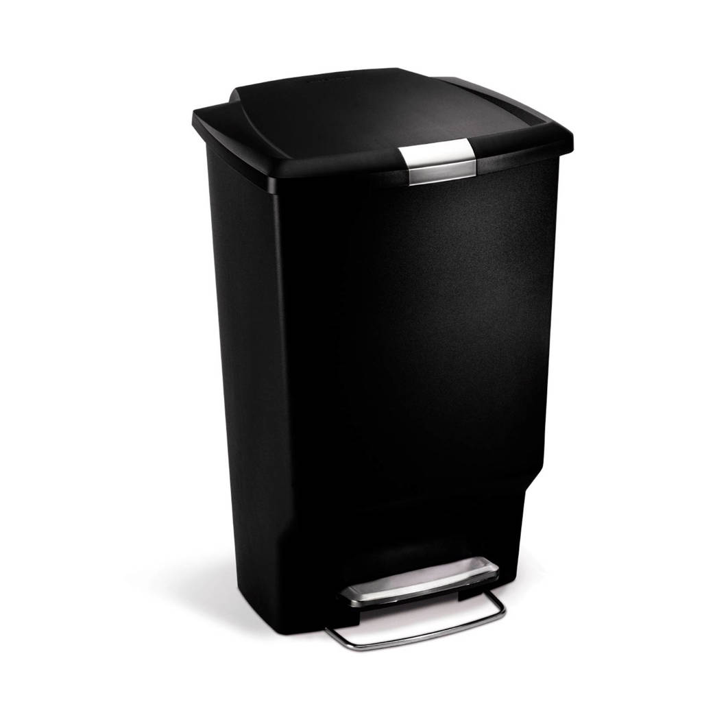 SimpleHuman pedaalemmer Kunststof Rectangular 45 liter, Zwart